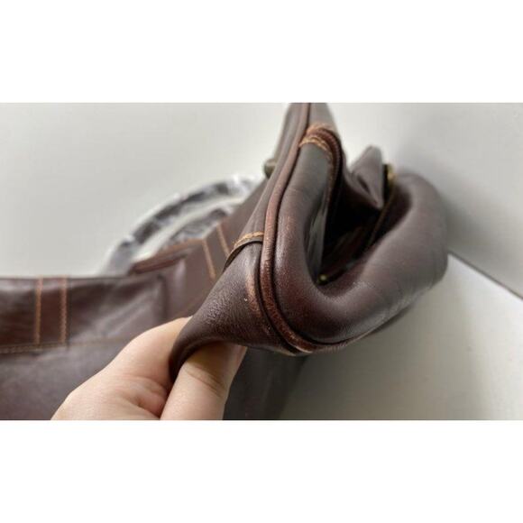 CENCIO NWT XL DUFFEL VECCHIO BROWN ITALIAN LEATHER BAG - Picture 12 of 15